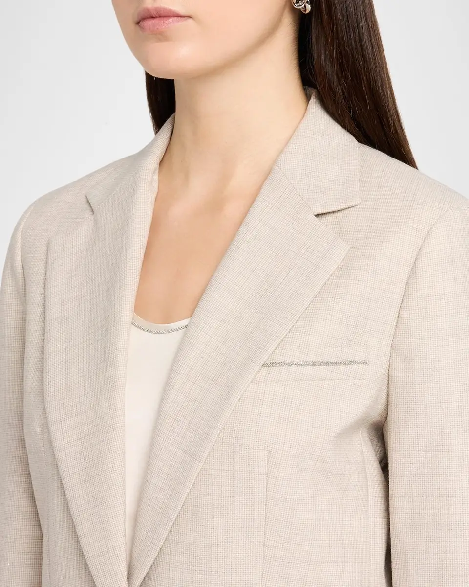 PESERICO Single-Breasted Houndstooth Jacket | Thumbnail 5 PESERICO Single-Breasted Houndstooth Jacket | Thumbnail 5