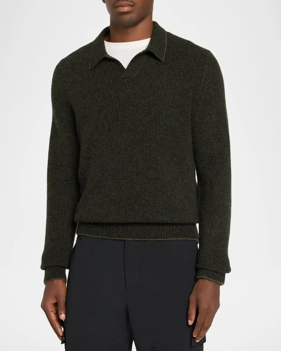 Vince Men's Boiled Cashmere Thermal Sweater | Thumbnail 4 Vince Men's Boiled Cashmere Thermal Sweater | Thumbnail 4