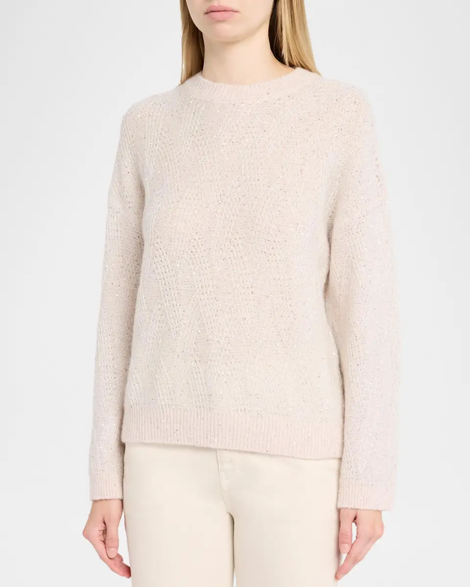 PESERICO Sequin Mohair-Wool Knit Sweater | Thumbnail 4 PESERICO Sequin Mohair-Wool Knit Sweater | Thumbnail 4