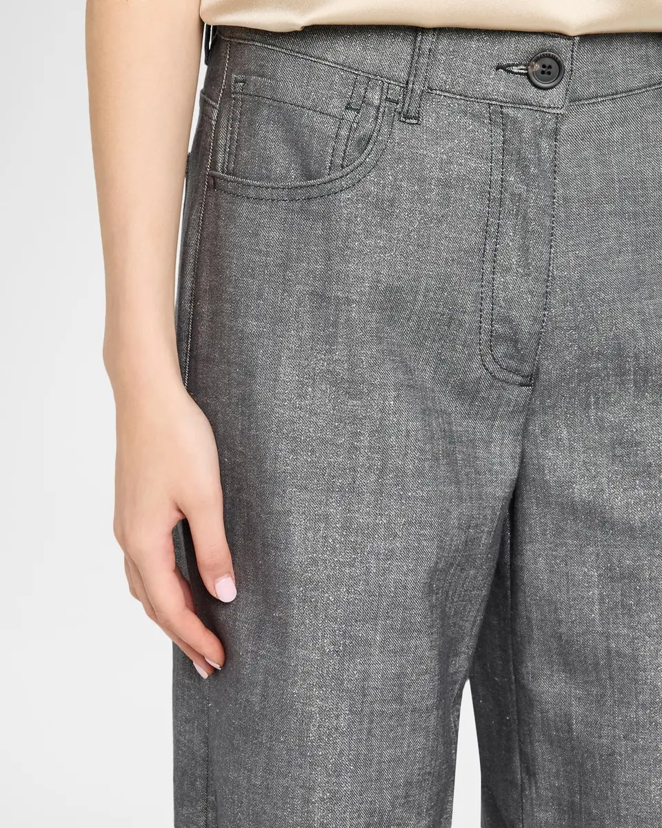 PESERICO Wide-Leg Cotton-Blend Pants | Thumbnail 5 PESERICO Wide-Leg Cotton-Blend Pants | Thumbnail 5