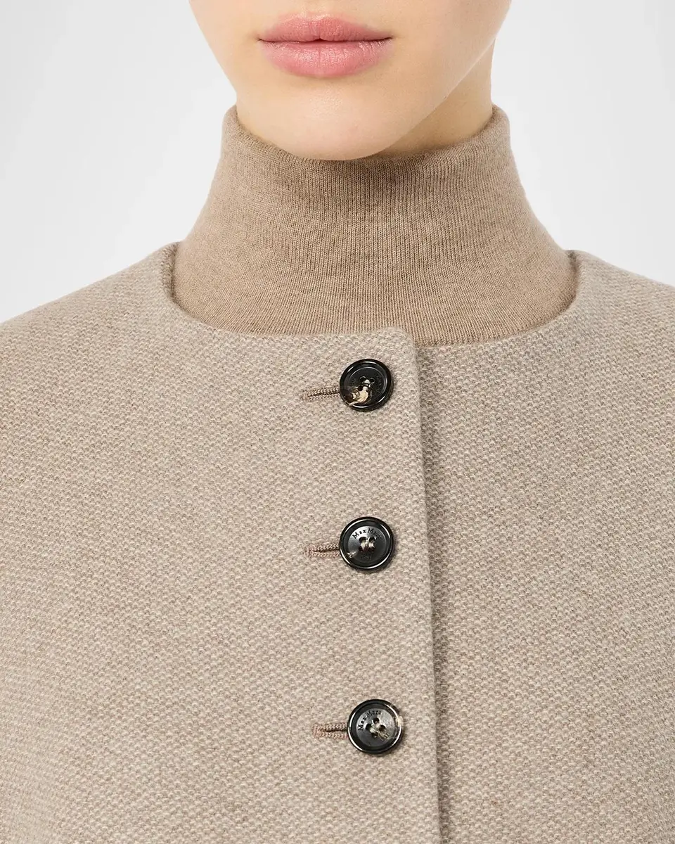 Max Mara Cashmere Single-Breasted Collarless Jacket | Thumbnail 5