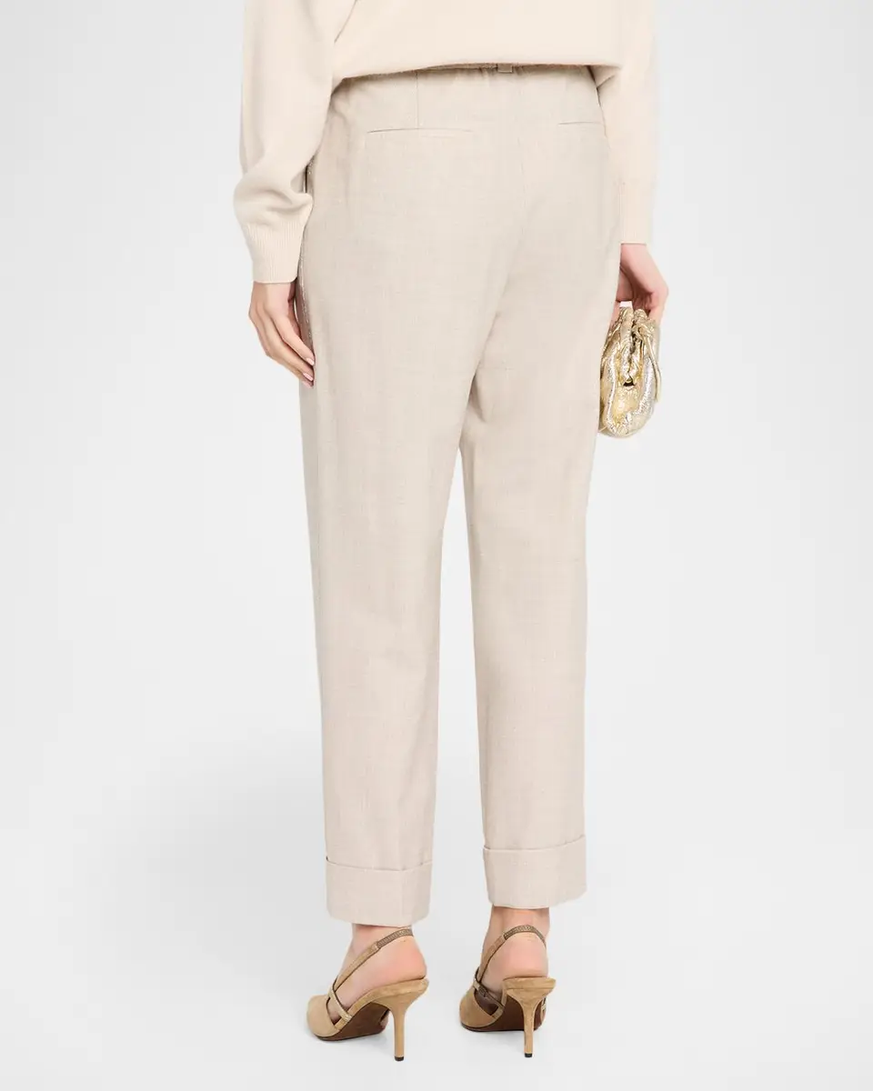 PESERICO Pleated Tapered Ankle Pants | Thumbnail 3 PESERICO Pleated Tapered Ankle Pants | Thumbnail 3