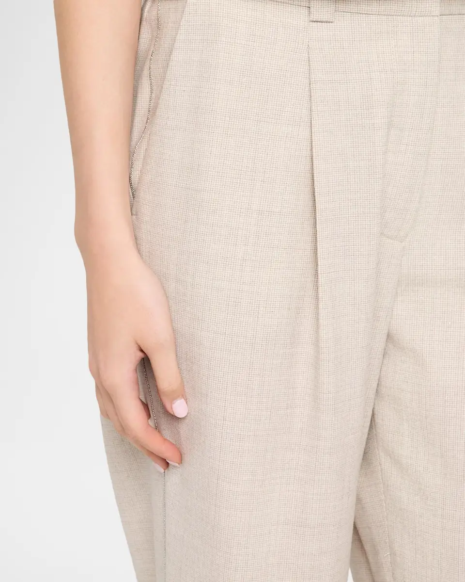PESERICO Pleated Tapered Ankle Pants | Thumbnail 5 PESERICO Pleated Tapered Ankle Pants | Thumbnail 5