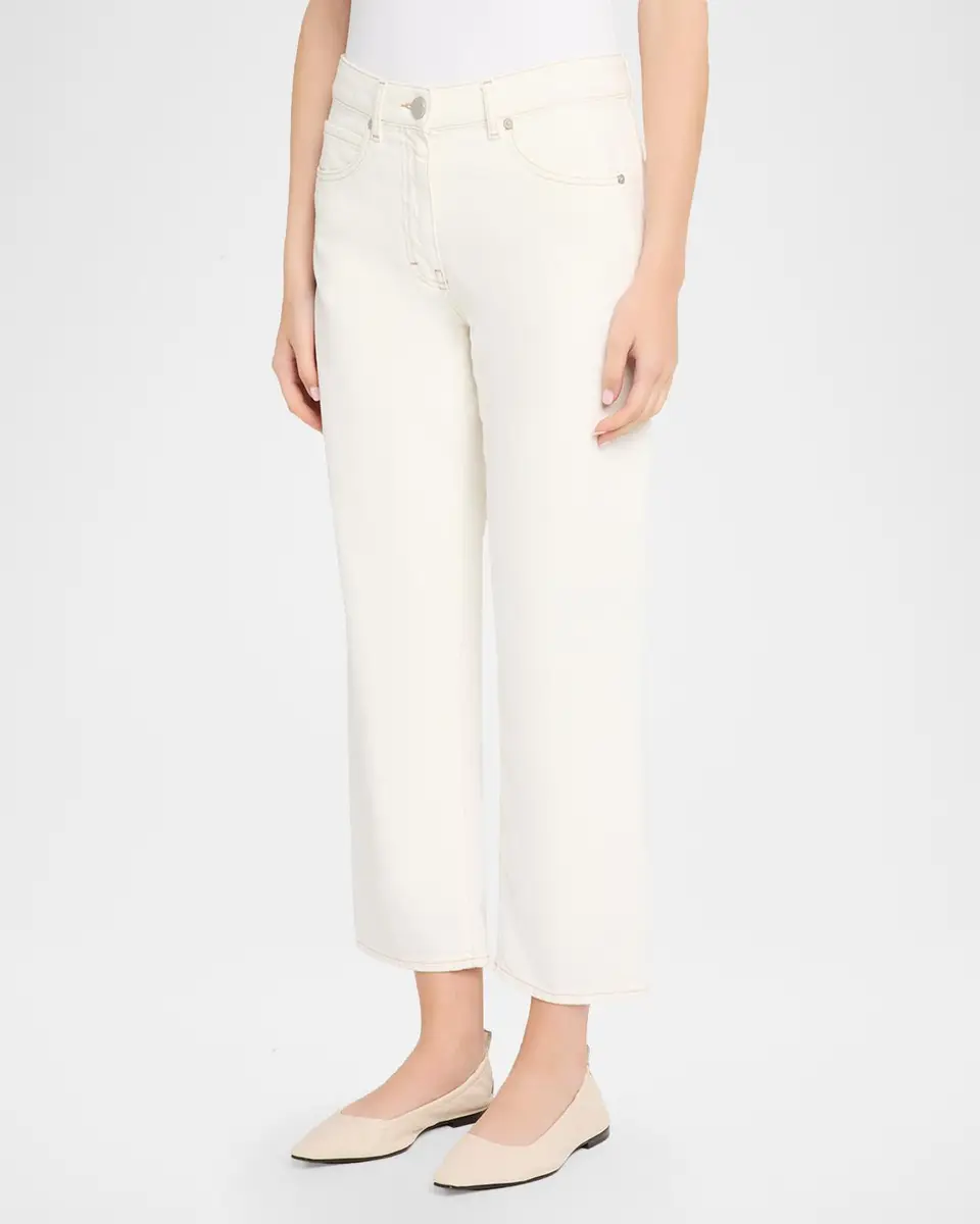 PESERICO Cropped Stretch Cotton Denim Pants | Thumbnail 4 PESERICO Cropped Stretch Cotton Denim Pants | Thumbnail 4