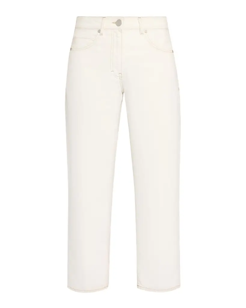 PESERICO Cropped Stretch Cotton Denim Pants | Image 1 PESERICO Cropped Stretch Cotton Denim Pants | Image 1