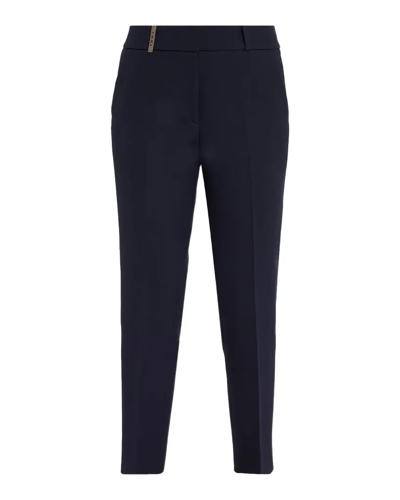 PESERICO Cropped Slim-Fit Pants | Image 1 PESERICO Cropped Slim-Fit Pants | Image 1