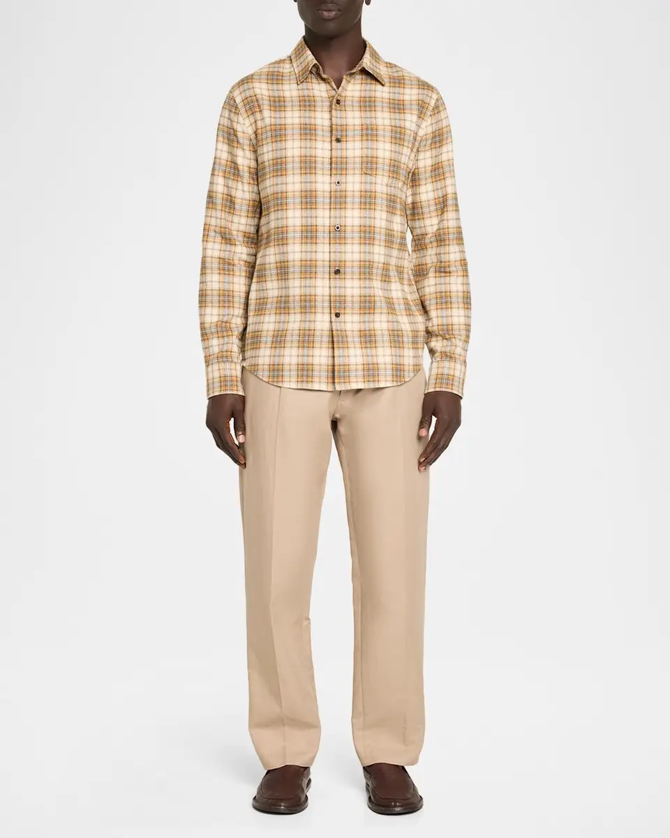 Vince Men's Jackson Cotton Plaid Button-Down Shirt | Thumbnail 2 Vince Men's Jackson Cotton Plaid Button-Down Shirt | Thumbnail 2