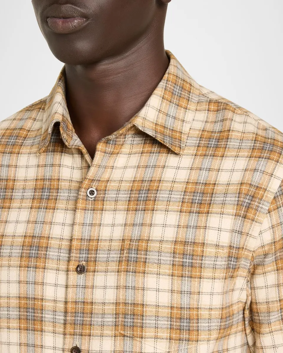 Vince Men's Jackson Cotton Plaid Button-Down Shirt | Thumbnail 5 Vince Men's Jackson Cotton Plaid Button-Down Shirt | Thumbnail 5