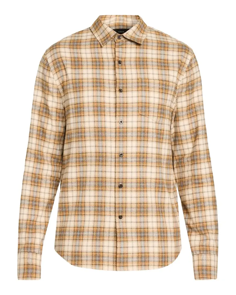 Vince Men's Jackson Cotton Plaid Button-Down Shirt | Image 1 Vince Men's Jackson Cotton Plaid Button-Down Shirt | Image 1
