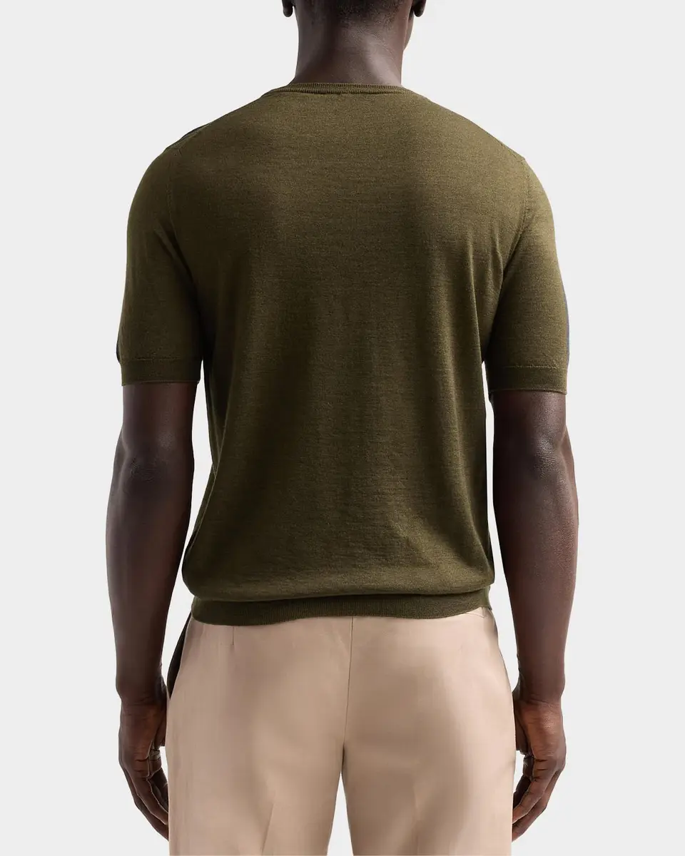 Isaia Men's Cashmere-Silk Short-Sleeve Shirt | Thumbnail 3 Isaia Men's Cashmere-Silk Short-Sleeve Shirt | Thumbnail 3