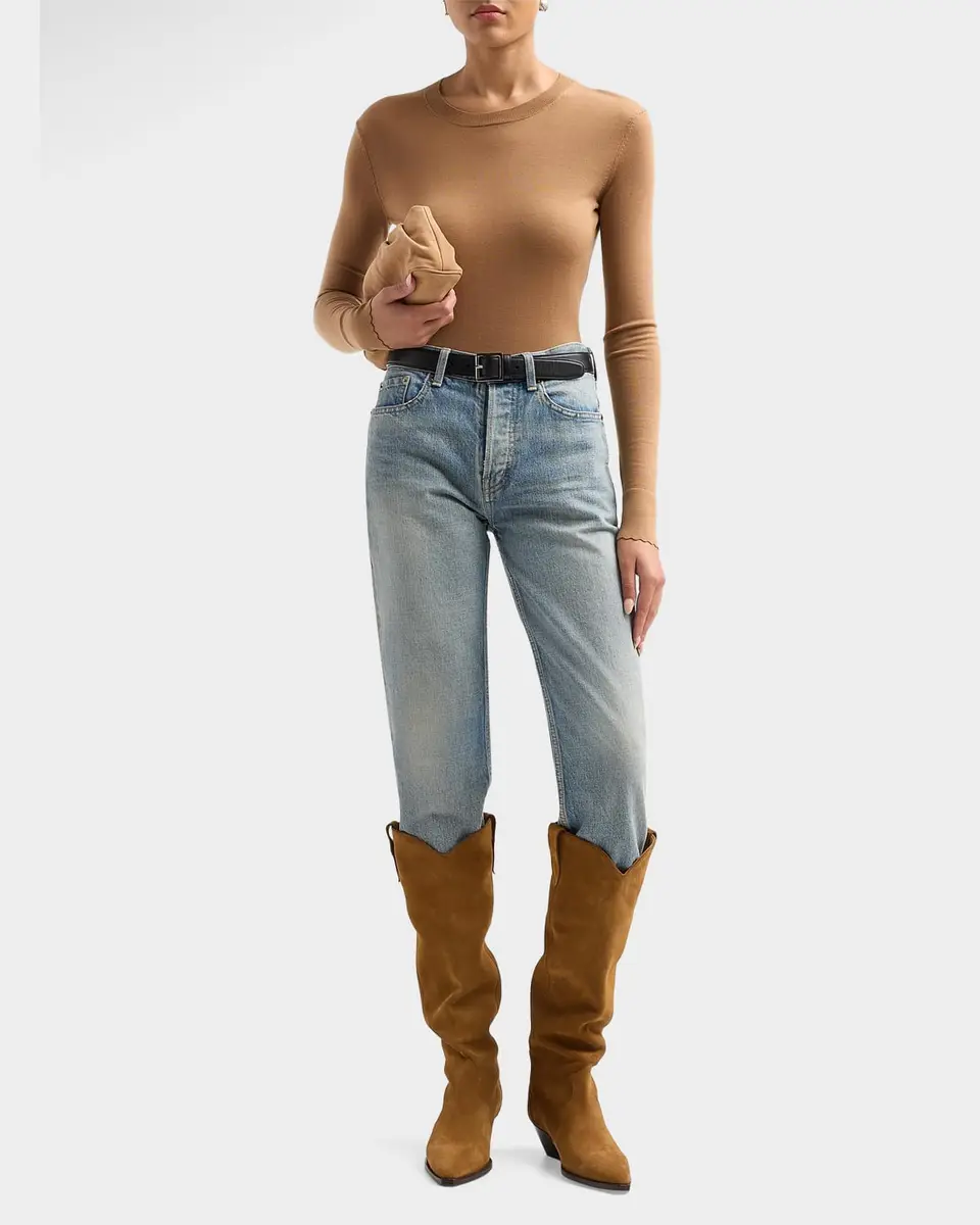 Isabel Marant Denvee Suede Tall Western Boots | Thumbnail 3 Isabel Marant Denvee Suede Tall Western Boots | Thumbnail 3