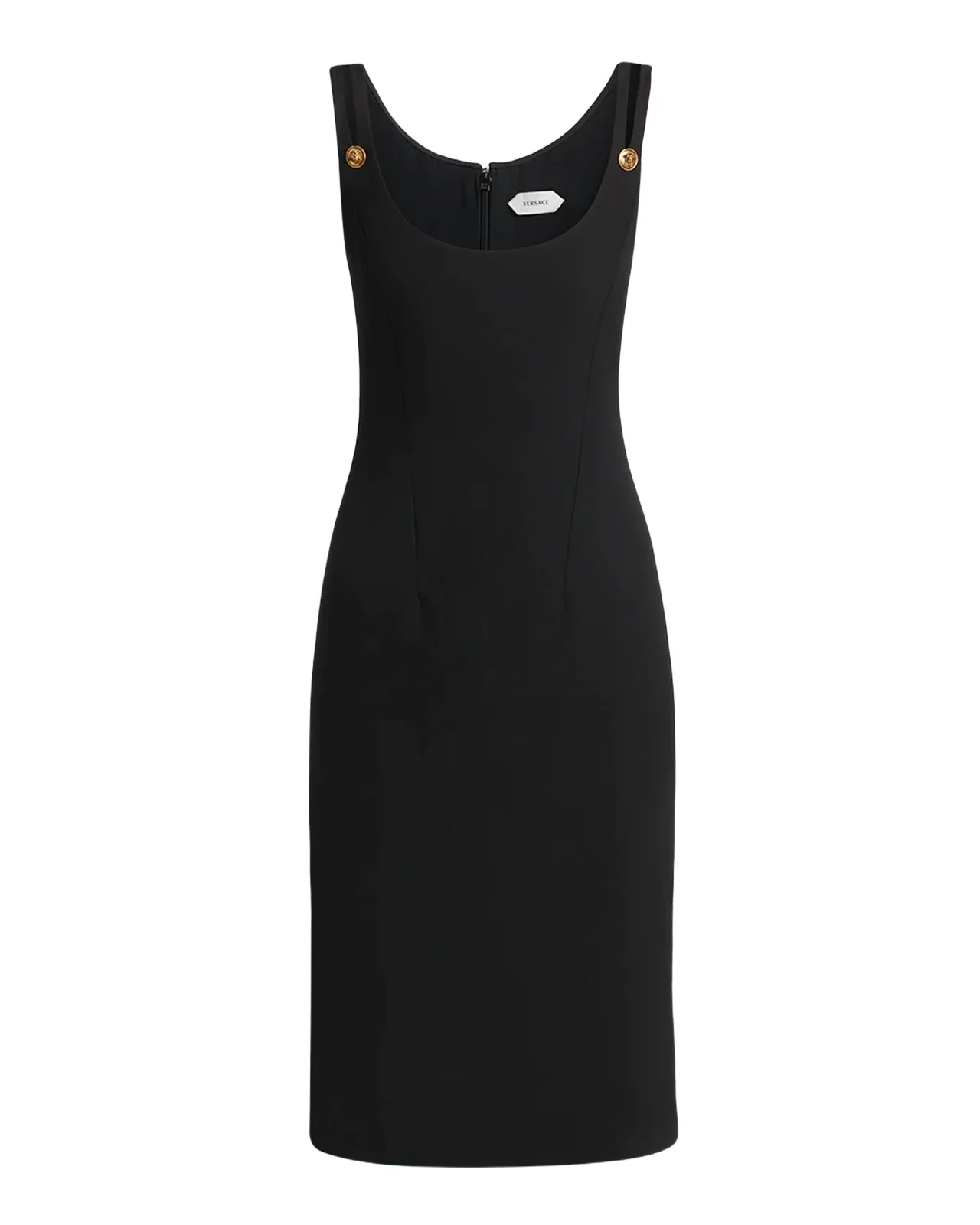 Grain de Poudre Wool Midi Sheath Dress