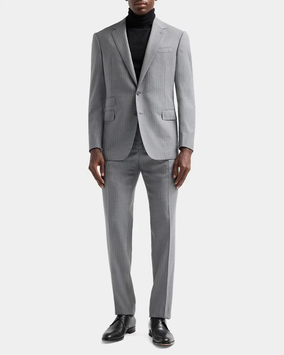 Ralph Lauren Purple Label Men's Kent Handmade Pinstripe Wool Suit | Thumbnail 2 Ralph Lauren Purple Label Men's Kent Handmade Pinstripe Wool Suit | Thumbnail 2