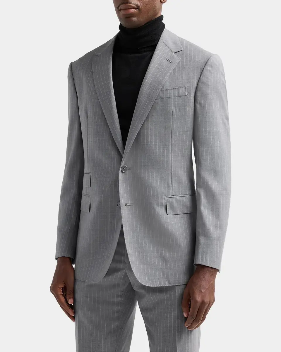 Ralph Lauren Purple Label Men's Kent Handmade Pinstripe Wool Suit | Thumbnail 4 Ralph Lauren Purple Label Men's Kent Handmade Pinstripe Wool Suit | Thumbnail 4
