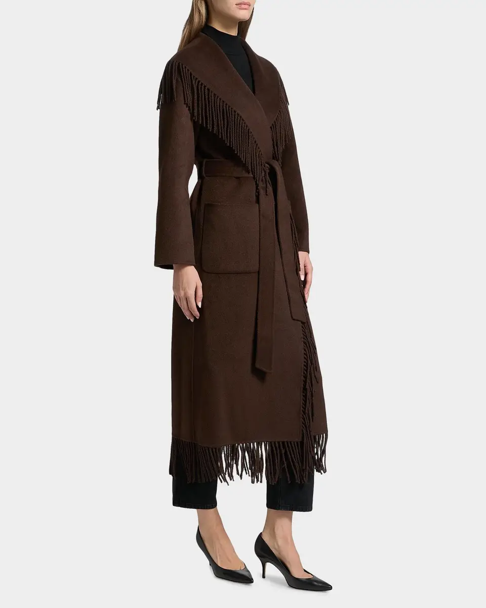 Simkhai Carrie Fringe Wool Long Coat | Thumbnail 7 Simkhai Carrie Fringe Wool Long Coat | Thumbnail 7
