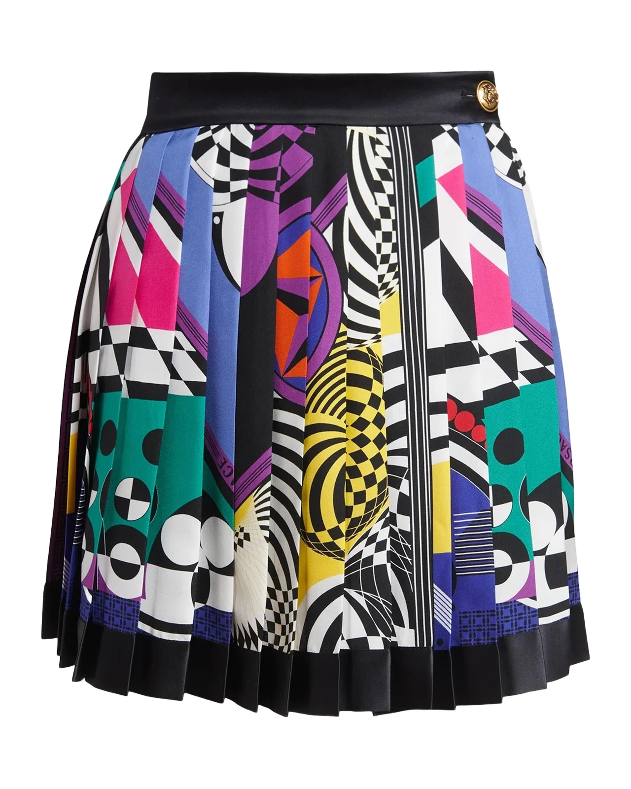 Printed Silk Twill Pleated Mini Skirt Printed Silk Twill Pleated Mini Skirt