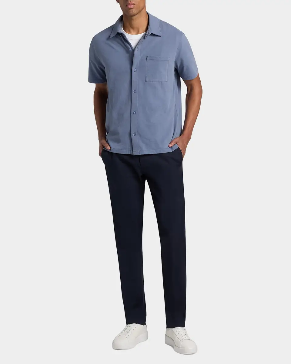 Vince Men's Sueded Jersey Button-Down Shirt | Thumbnail 2 Vince Men's Sueded Jersey Button-Down Shirt | Thumbnail 2