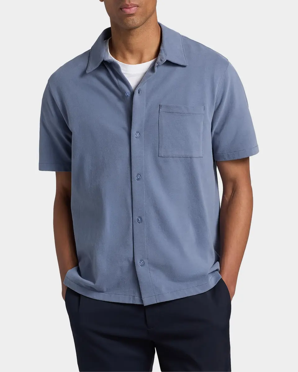 Vince Men's Sueded Jersey Button-Down Shirt | Thumbnail 4 Vince Men's Sueded Jersey Button-Down Shirt | Thumbnail 4