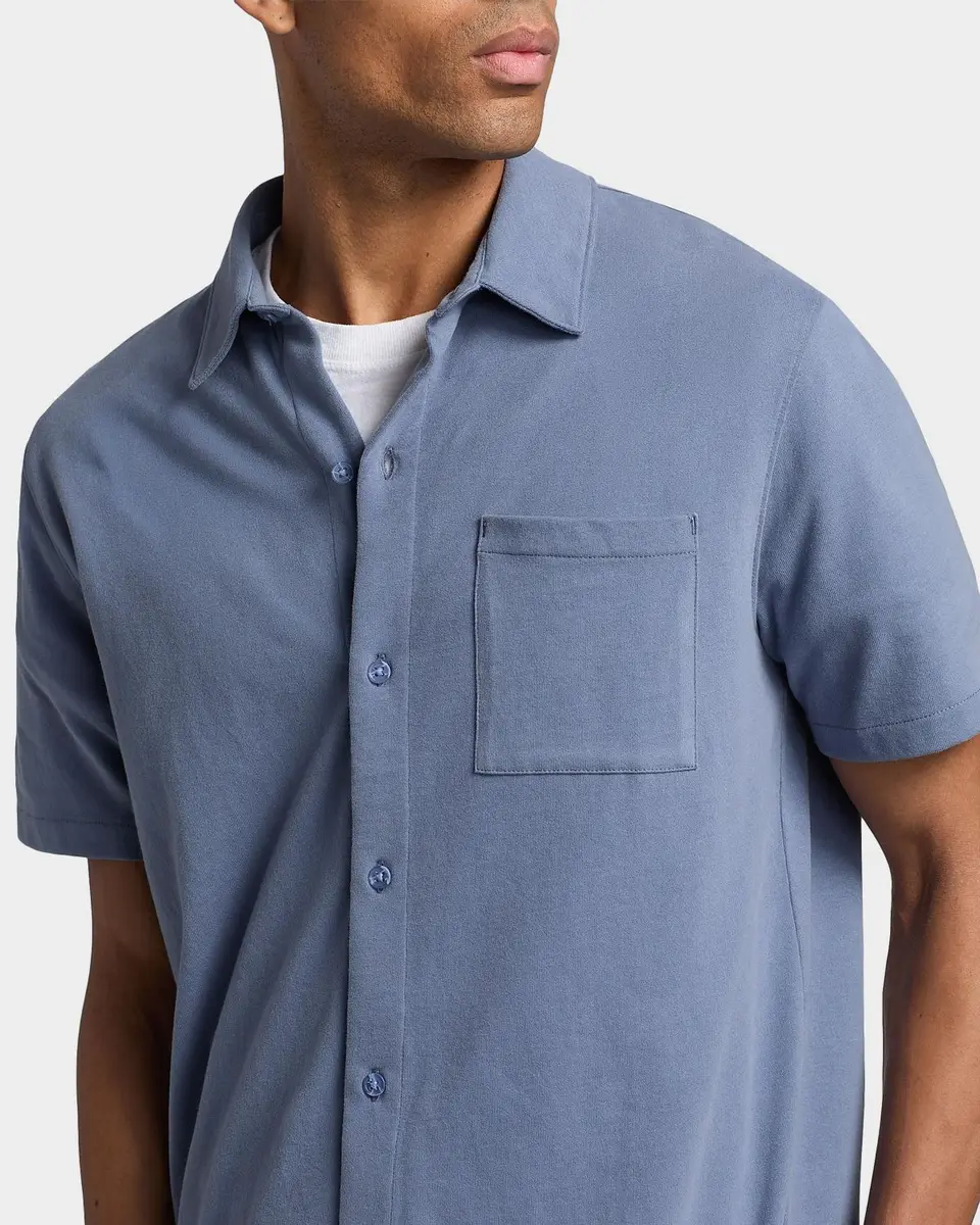 Vince Men's Sueded Jersey Button-Down Shirt | Thumbnail 5 Vince Men's Sueded Jersey Button-Down Shirt | Thumbnail 5