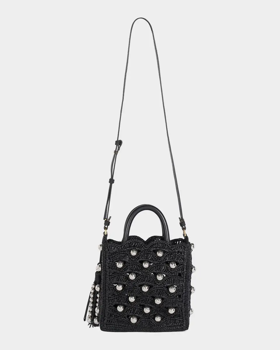 Rabanne Embellished Raffia Top Handle Bag | Thumbnail 7 Rabanne Embellished Raffia Top Handle Bag | Thumbnail 7