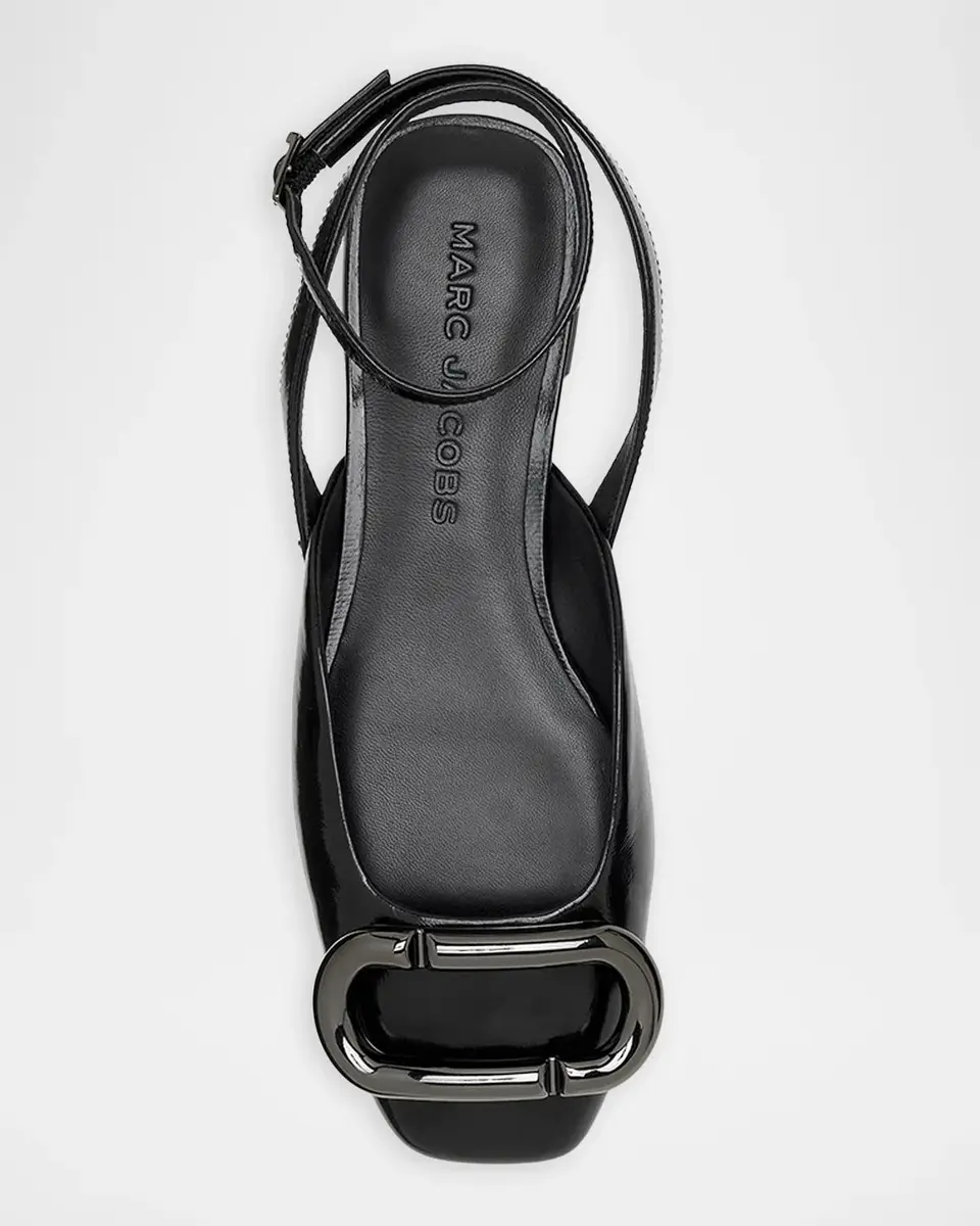 Marc Jacobs The Pop J Marc Leather Slingback Flats | Thumbnail 3