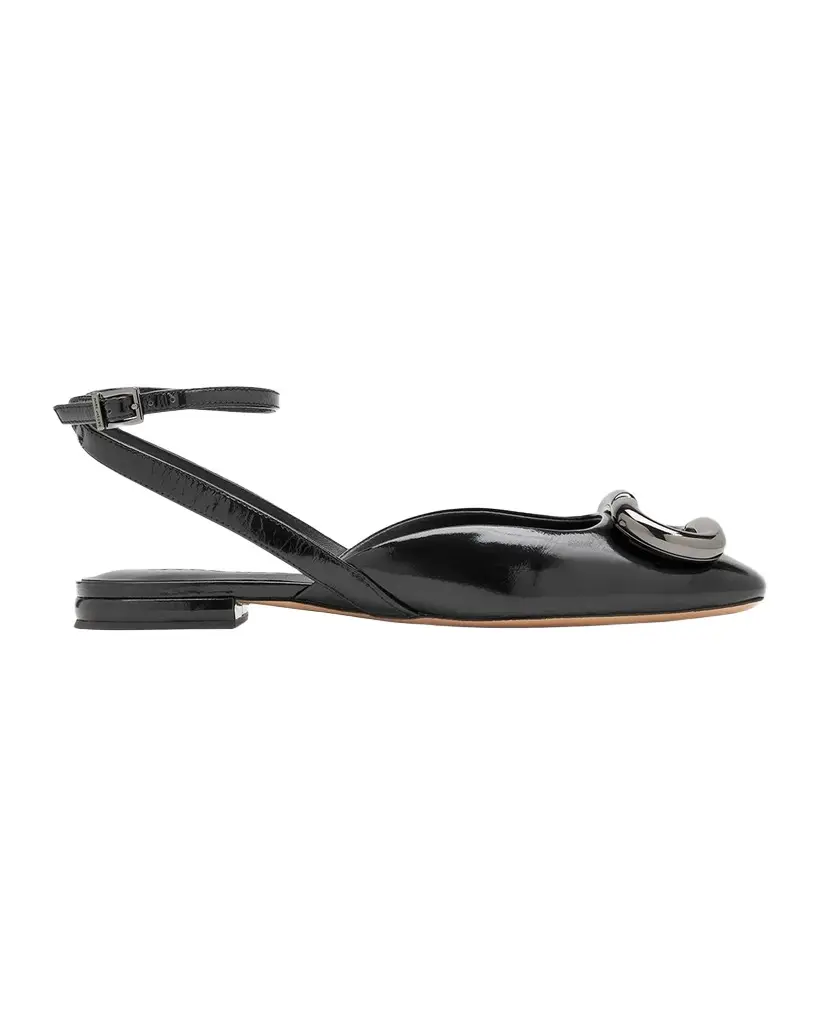 Marc Jacobs The Pop J Marc Leather Slingback Flats | Image 1 Marc Jacobs The Pop J Marc Leather Slingback Flats | Image 1