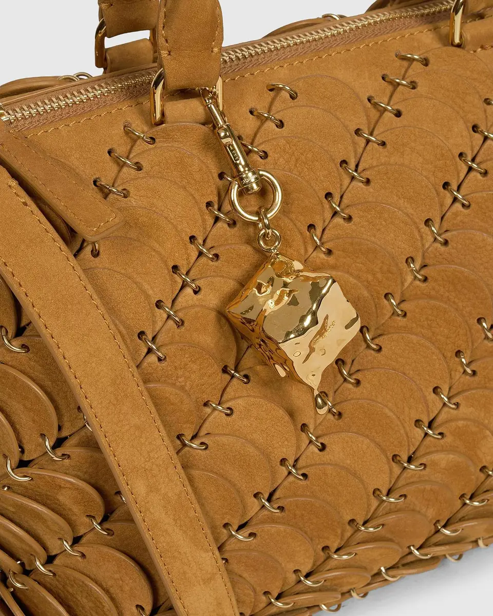 Rabanne Suede-Cotton Top Handle Bag | Thumbnail 6