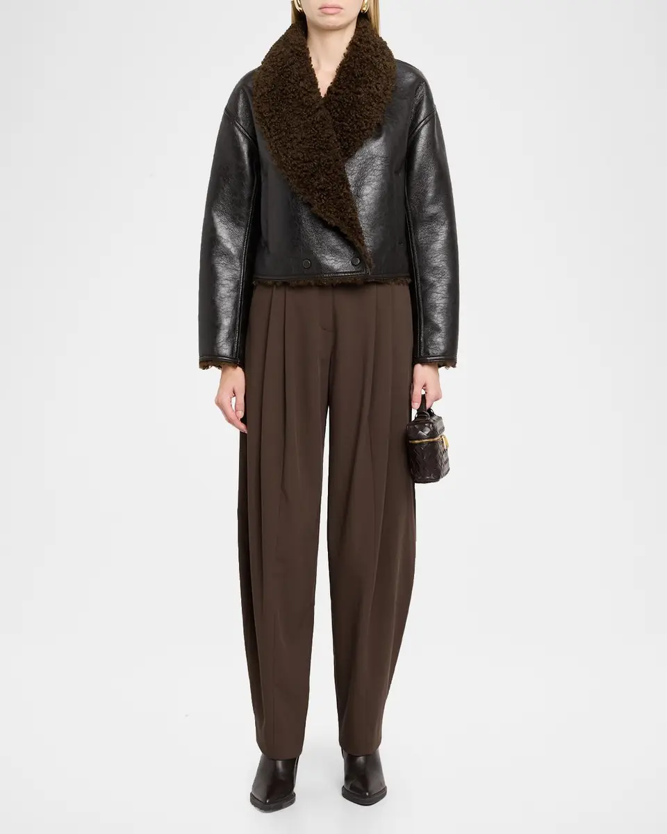 A.L.C. Stella Sherpa-Lined Faux Leather Jacket | Thumbnail 2 A.L.C. Stella Sherpa-Lined Faux Leather Jacket | Thumbnail 2