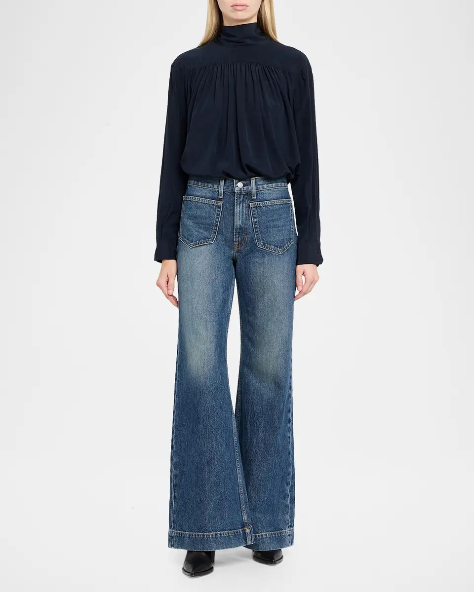 A.L.C. Danielle Silk Tie-Neck Top | Thumbnail 2 A.L.C. Danielle Silk Tie-Neck Top | Thumbnail 2