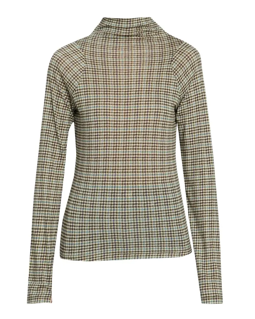 rag & bone Shaw Plaid Turtleneck Top