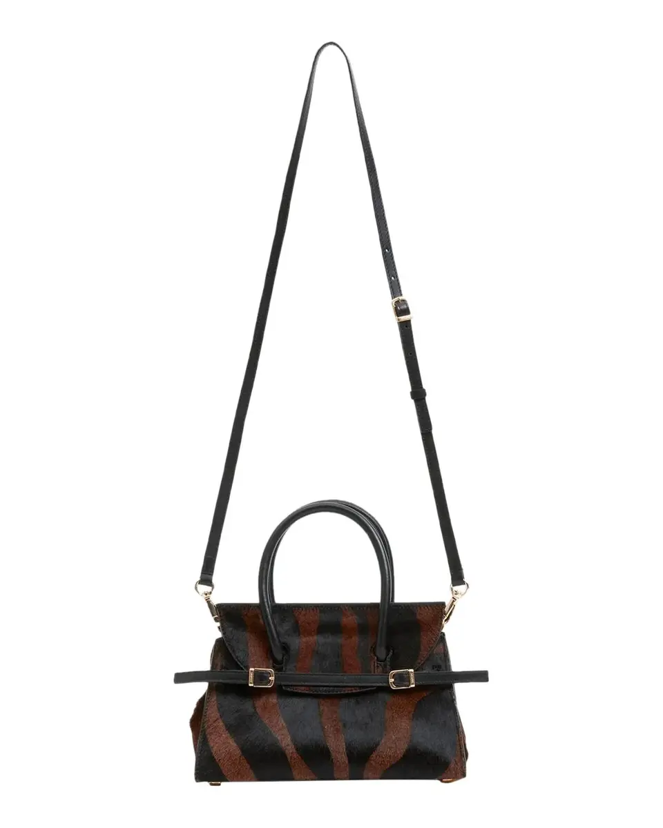 Simkhai River Small Zebra-Print Calf Hair Top-Handle Bag | Thumbnail 3 Simkhai River Small Zebra-Print Calf Hair Top-Handle Bag | Thumbnail 3