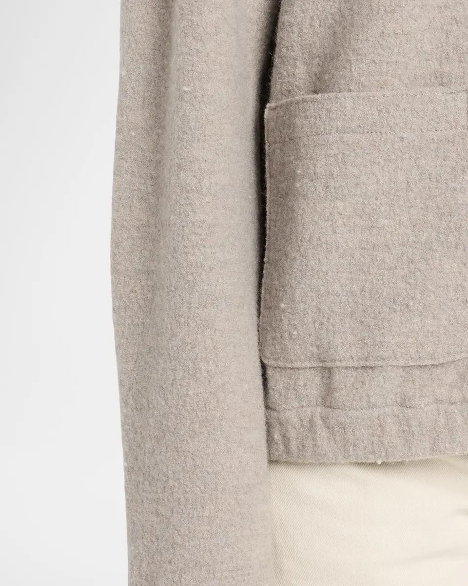 Eileen Fisher Button-Front Boiled Wool Jacket | Thumbnail 5 Eileen Fisher Button-Front Boiled Wool Jacket | Thumbnail 5