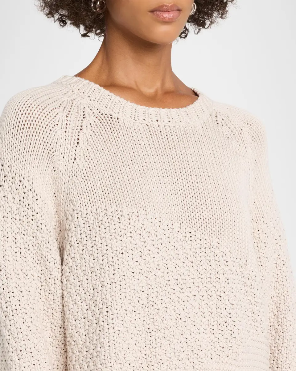 Eileen Fisher Mixed-Stitch Crewneck Cotton Cord Sweater | Thumbnail 5 Eileen Fisher Mixed-Stitch Crewneck Cotton Cord Sweater | Thumbnail 5