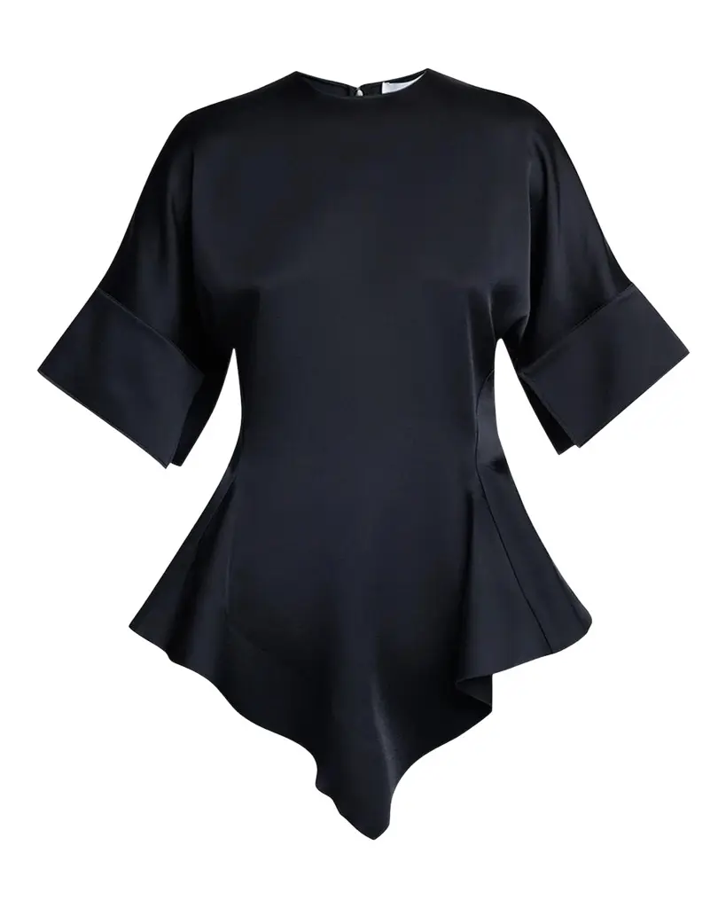 Stella McCartney Ruffled Satin Top | Image 1 Stella McCartney Ruffled Satin Top | Image 1