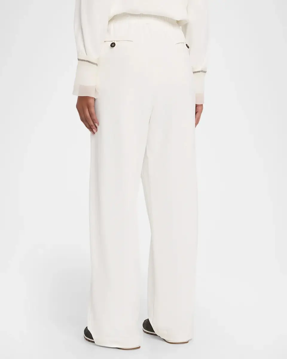 Brunello Cucinelli Cotton Pintuck Straight-Leg Travel Pants | Thumbnail 3 Brunello Cucinelli Cotton Pintuck Straight-Leg Travel Pants | Thumbnail 3