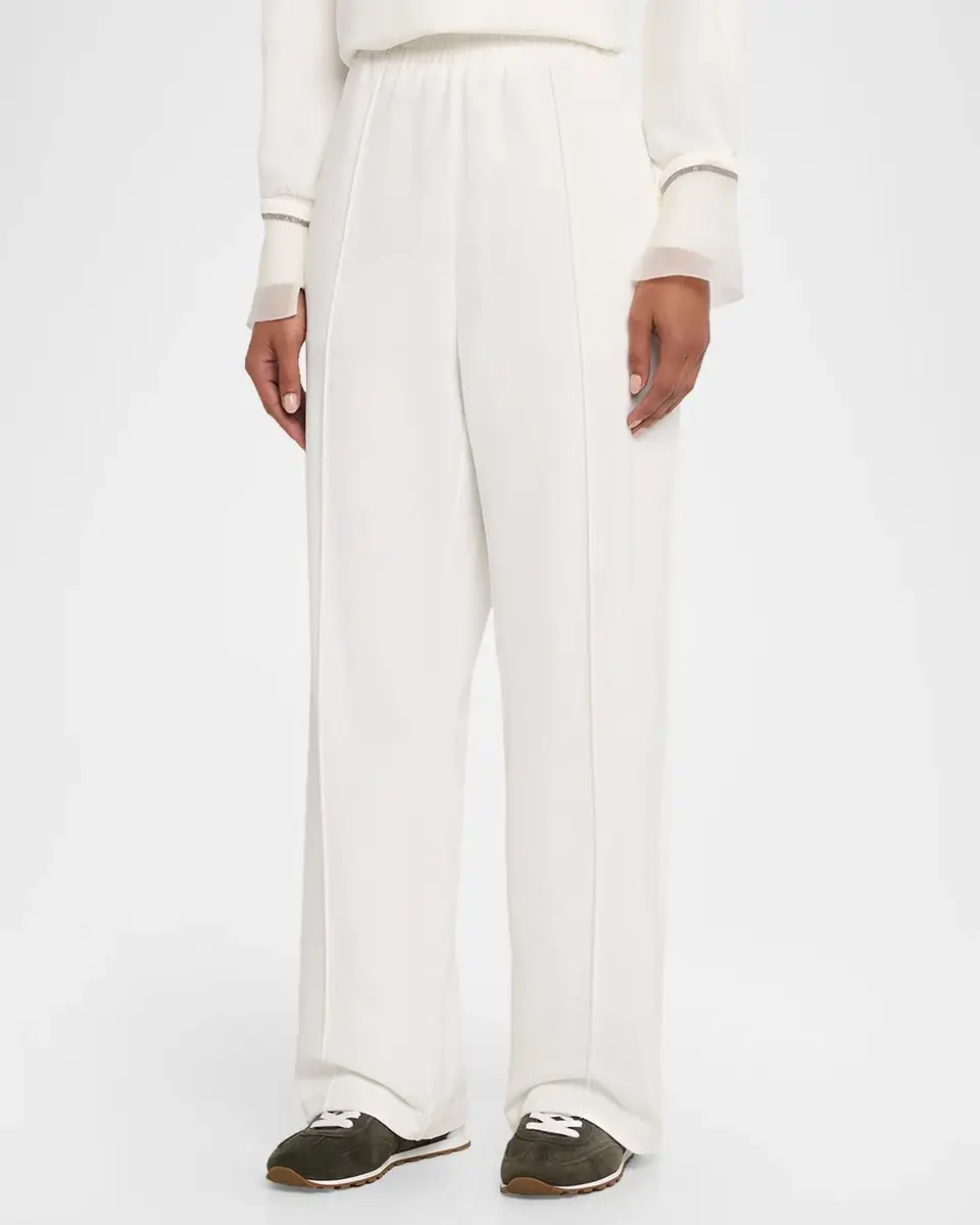 Brunello Cucinelli Cotton Pintuck Straight-Leg Travel Pants | Thumbnail 4 Brunello Cucinelli Cotton Pintuck Straight-Leg Travel Pants | Thumbnail 4