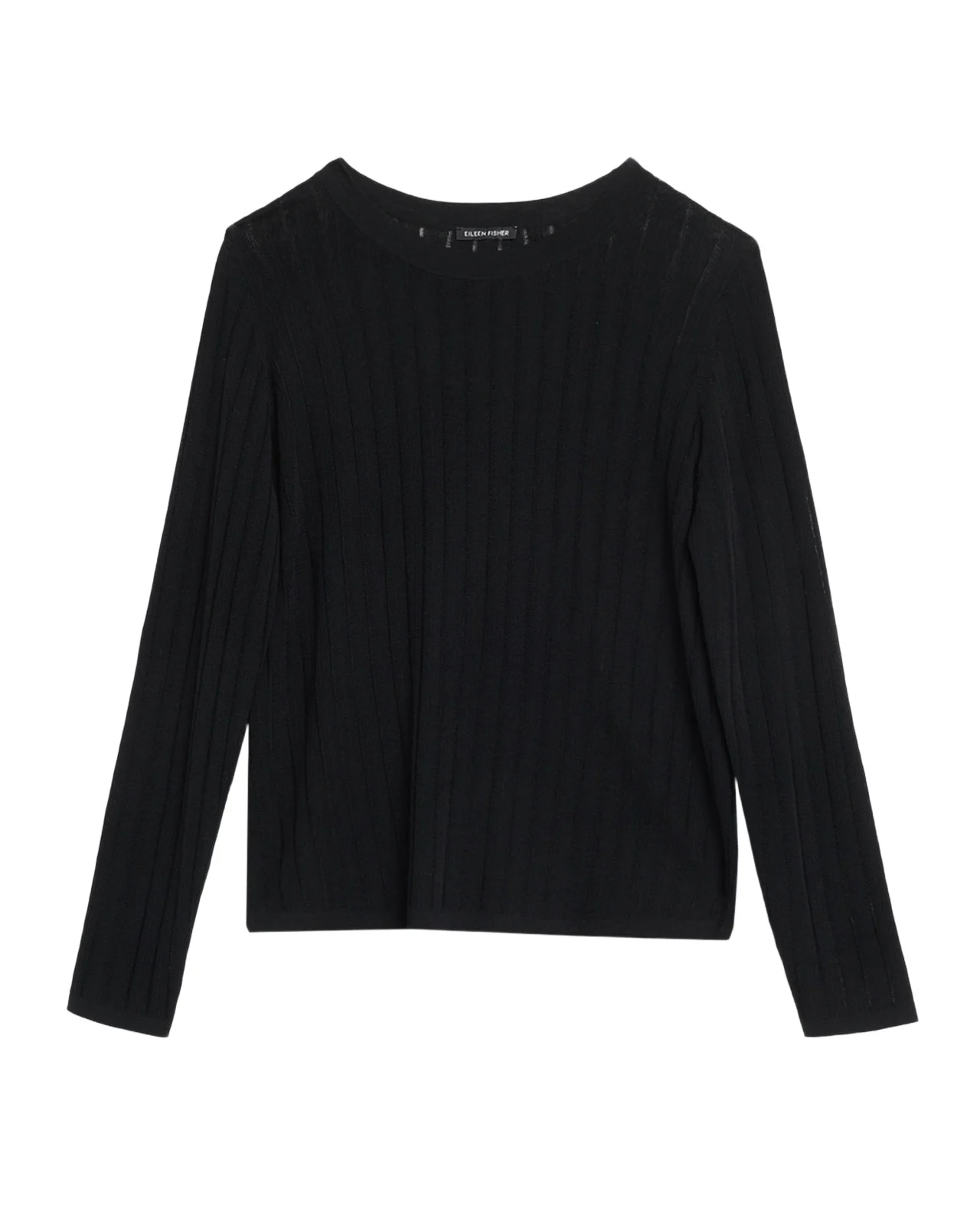 Eileen Fisher Lightweight Crewneck Merino Wool Knit Sweater