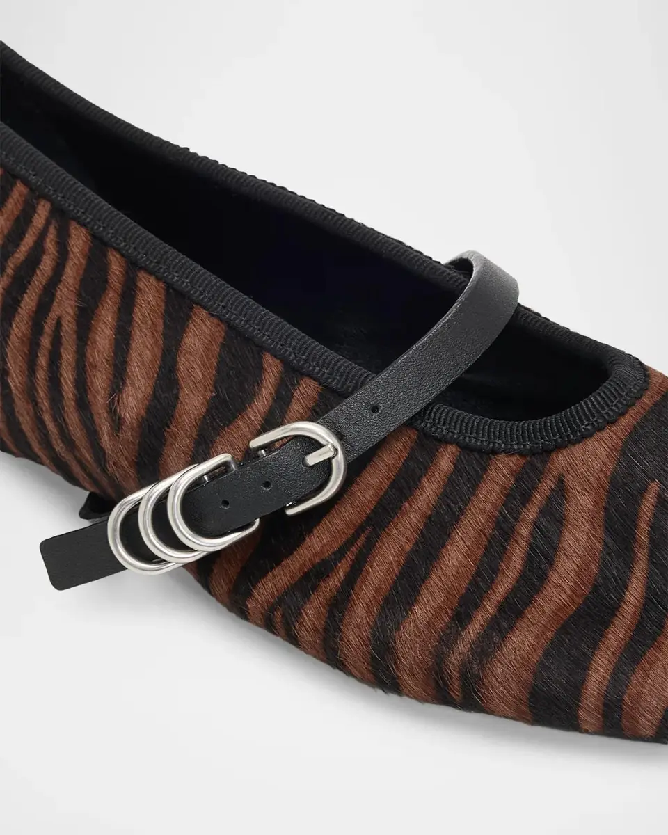 rag & bone Spire Zebra Calf Hair Mary Jane Ballerina Flats | Thumbnail 3 rag & bone Spire Zebra Calf Hair Mary Jane Ballerina Flats | Thumbnail 3