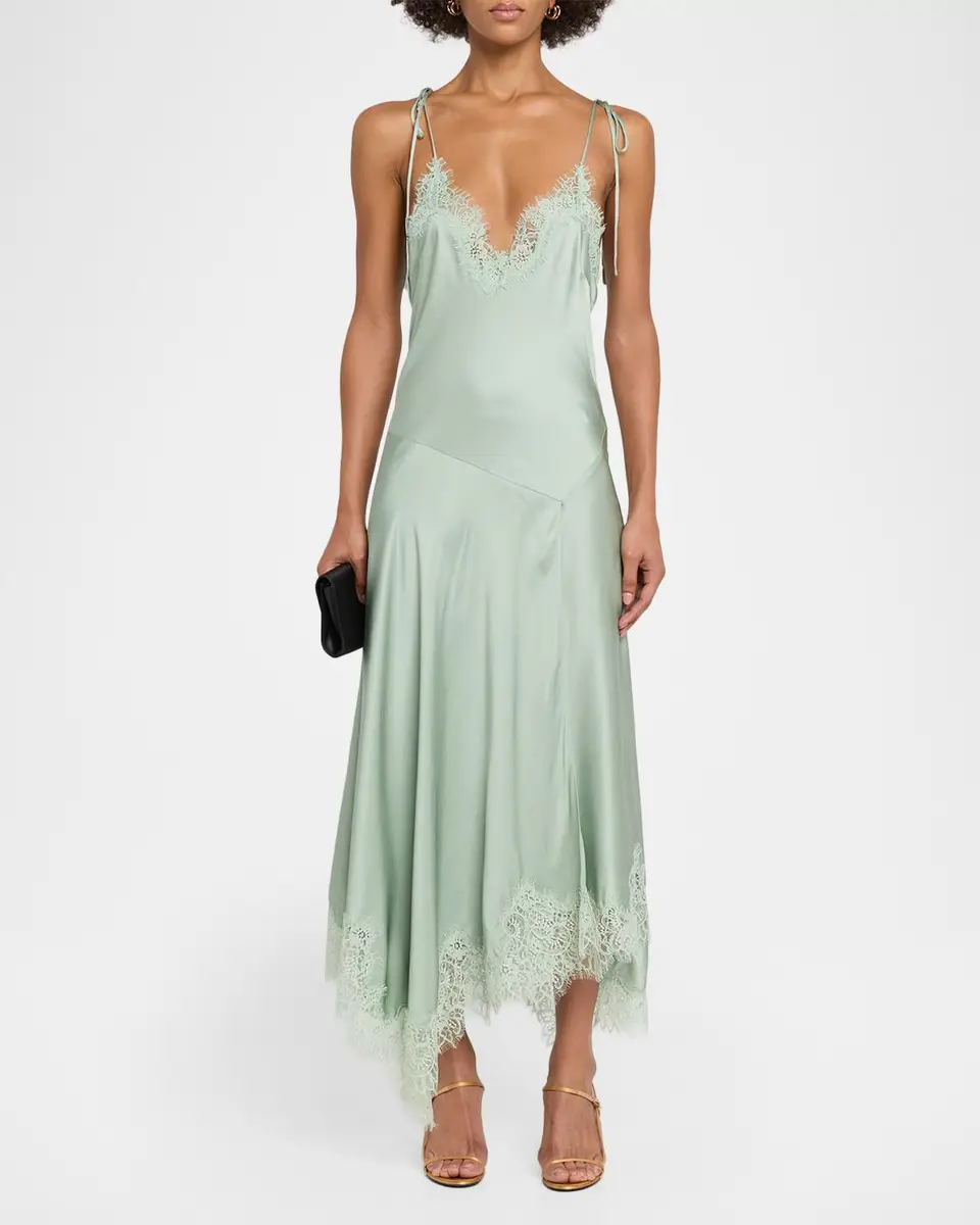A.L.C. Aleena Satin Lace Maxi Dress | Thumbnail 2 A.L.C. Aleena Satin Lace Maxi Dress | Thumbnail 2