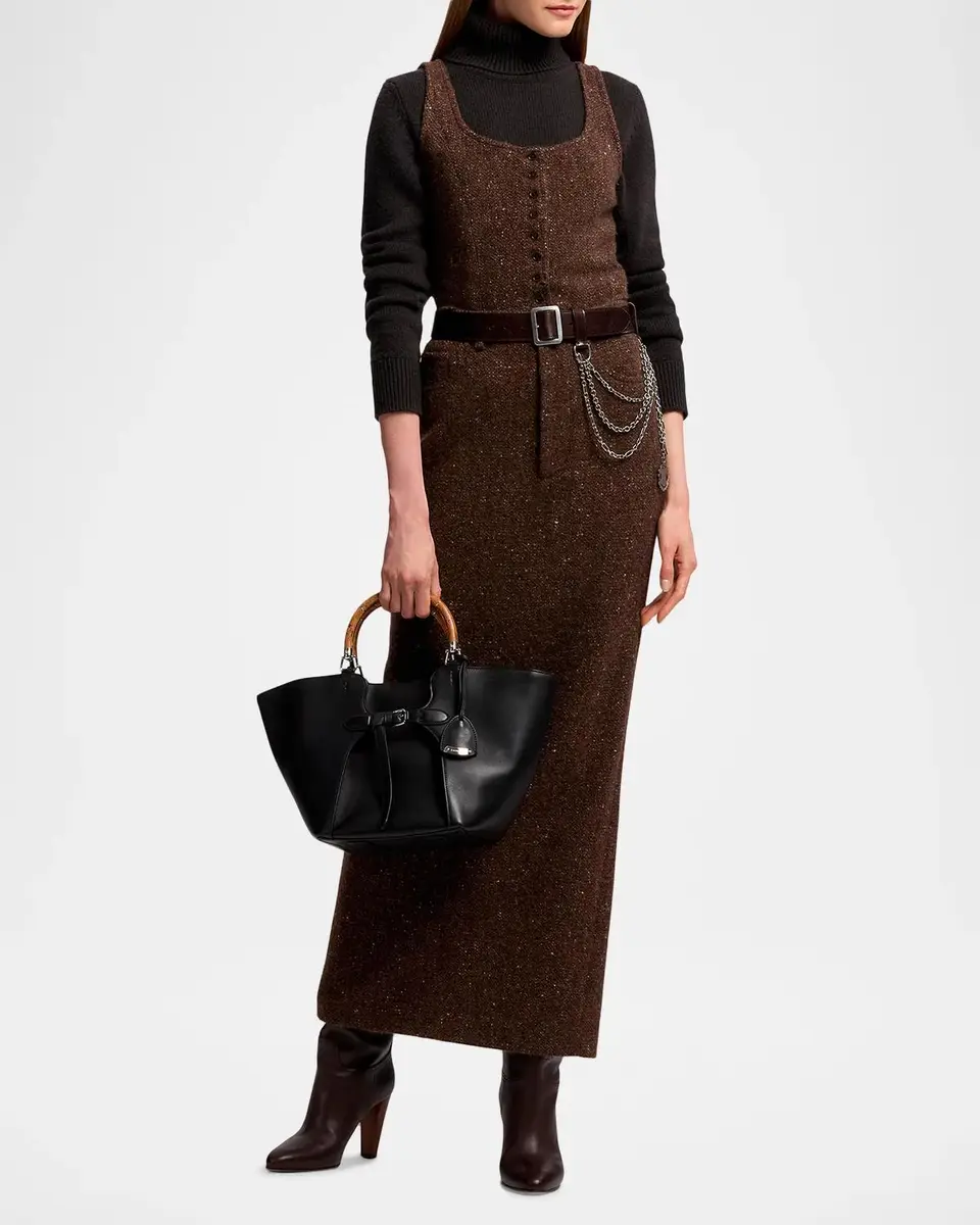 Ralph Lauren Collection Sherry Wool-Blend Donegal Tweed Top | Thumbnail 2 Ralph Lauren Collection Sherry Wool-Blend Donegal Tweed Top | Thumbnail 2