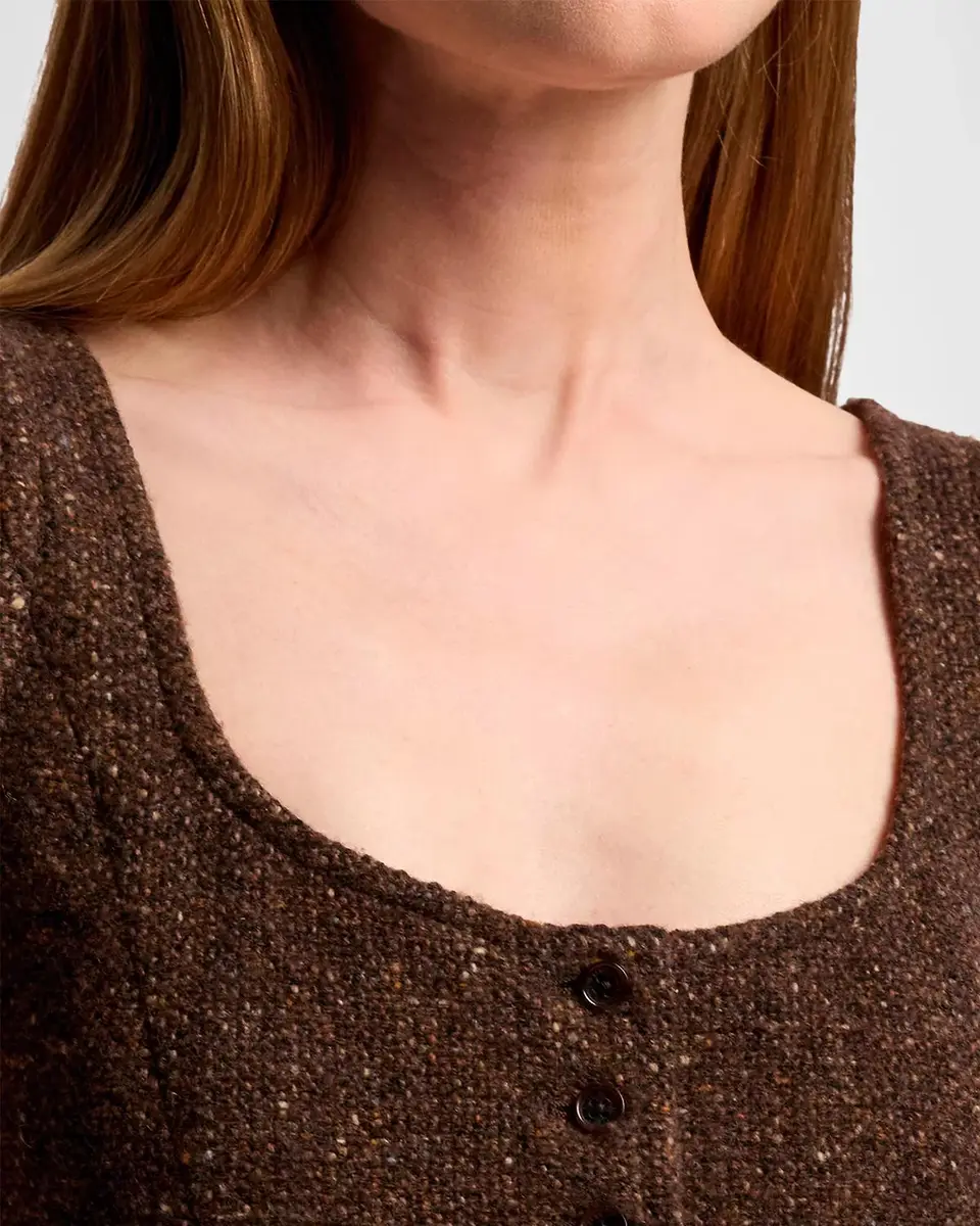 Ralph Lauren Collection Sherry Wool-Blend Donegal Tweed Top | Thumbnail 5 Ralph Lauren Collection Sherry Wool-Blend Donegal Tweed Top | Thumbnail 5