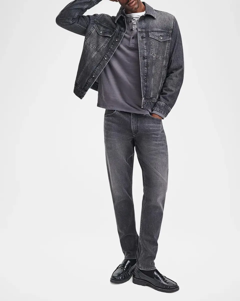 rag & bone Men's Faded Wash Whiskered Jeans | Thumbnail 2 rag & bone Men's Faded Wash Whiskered Jeans | Thumbnail 2