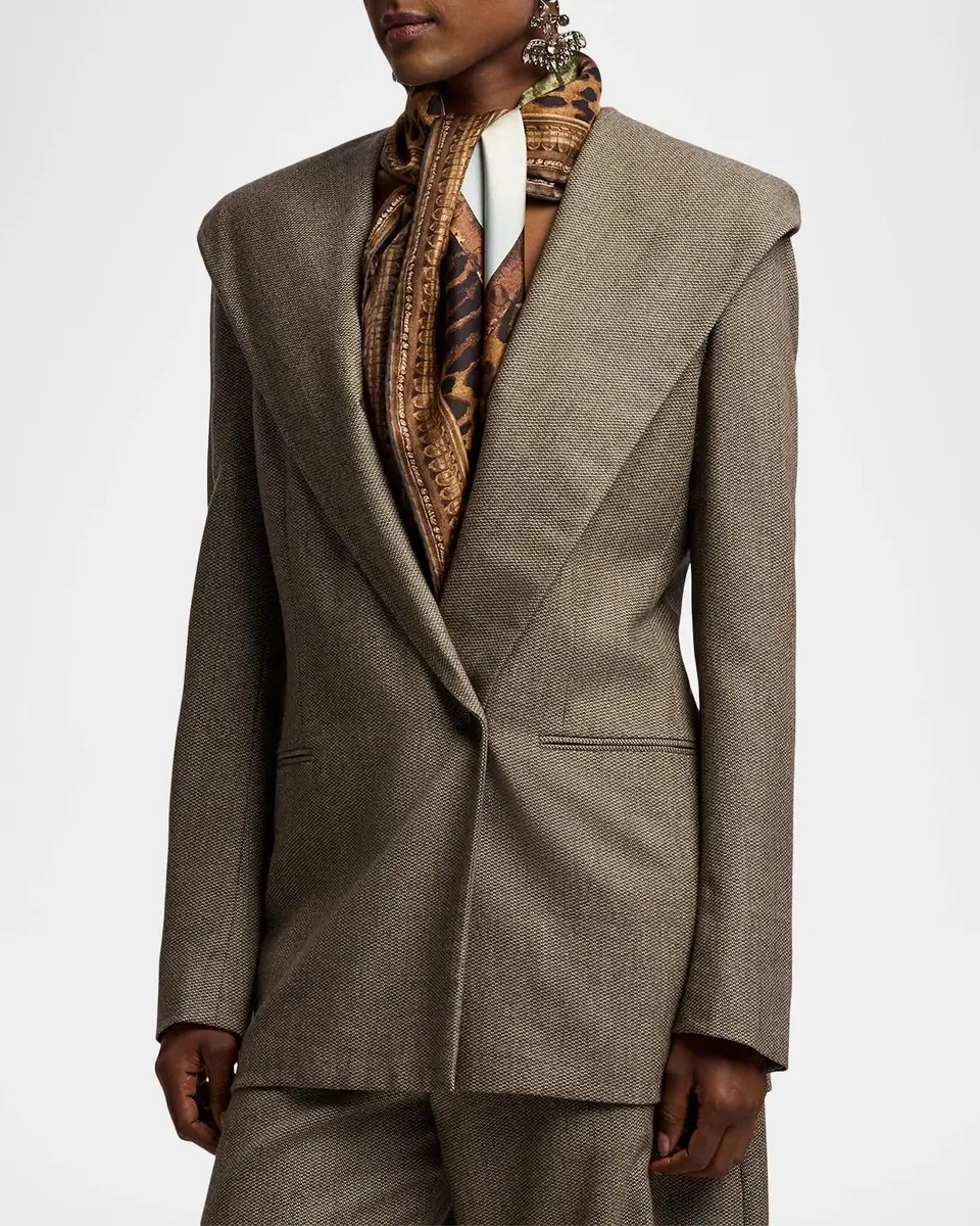 Ralph Lauren Collection Stassie Birdseye Tweed Jacket | Thumbnail 6