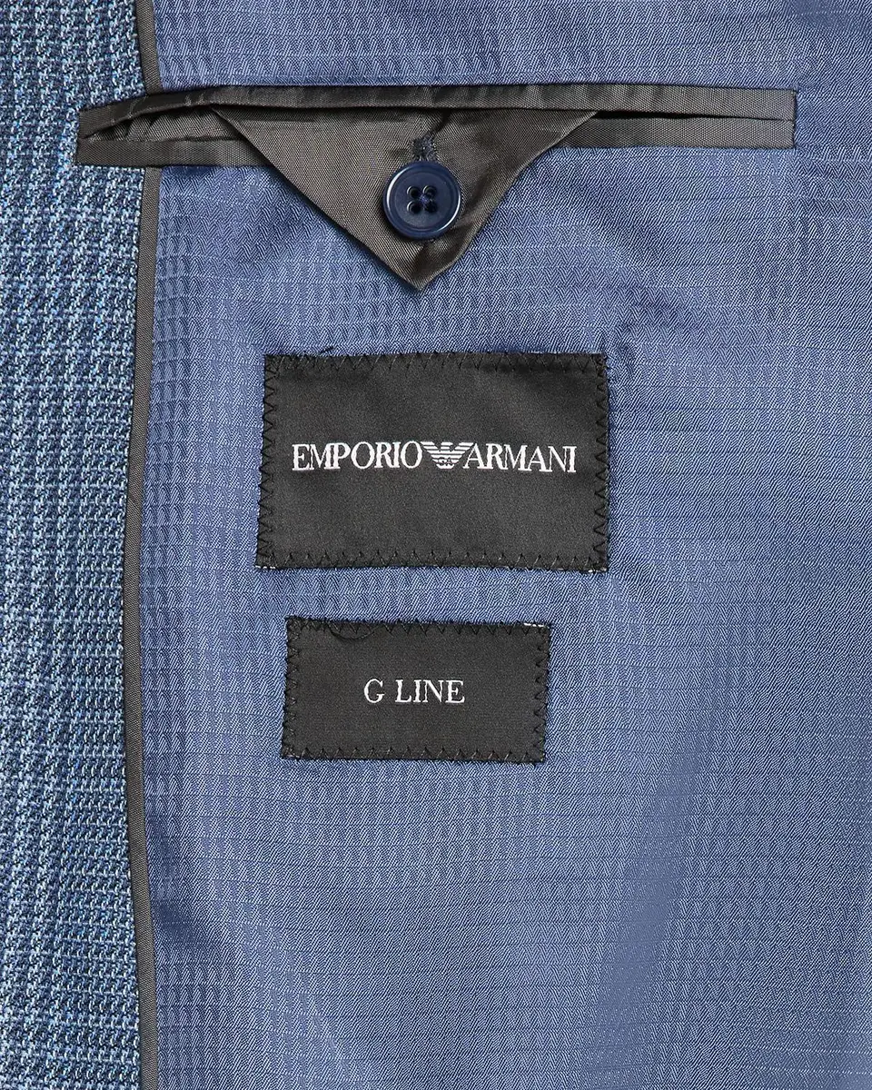 Emporio Armani Men's Glen Plaid Single-Breasted Sport Coat | Thumbnail 6