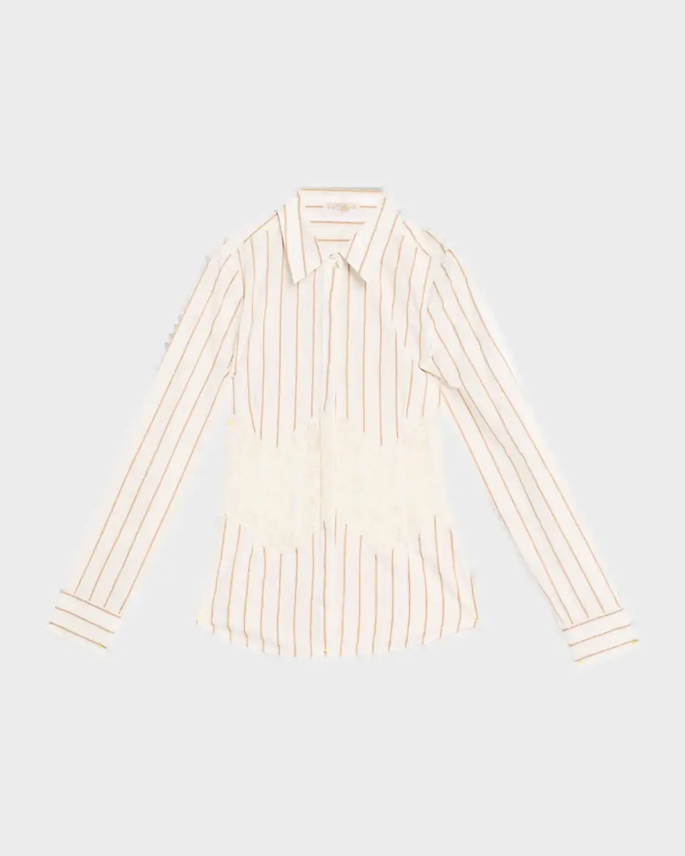 Ramy Brook Alana Striped Poplin Lace Corset Shirt | Thumbnail 2 Ramy Brook Alana Striped Poplin Lace Corset Shirt | Thumbnail 2