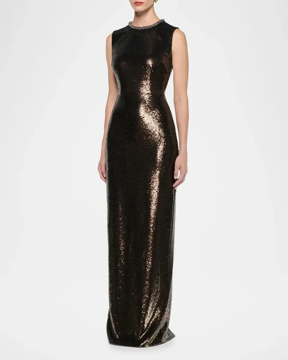 Roland Mouret Sequined Sleeveless Column Gown | Thumbnail 4 Roland Mouret Sequined Sleeveless Column Gown | Thumbnail 4