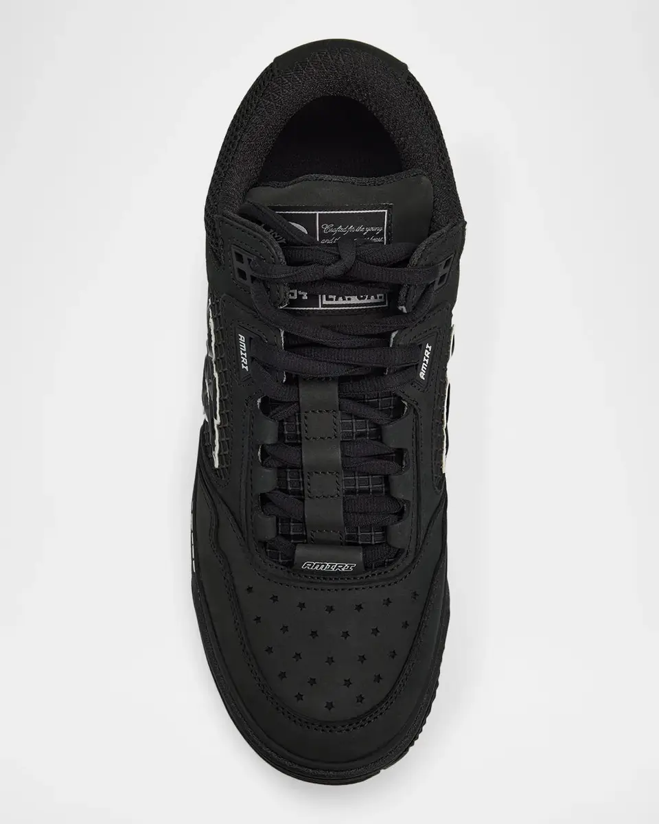 AMIRI Men's Ma-94 Leather and Mesh Sneakers | Thumbnail 4