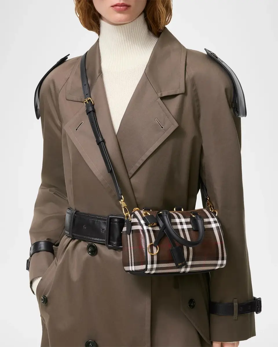 Burberry Mini Check Bowling Bag | Thumbnail 2 Burberry Mini Check Bowling Bag | Thumbnail 2