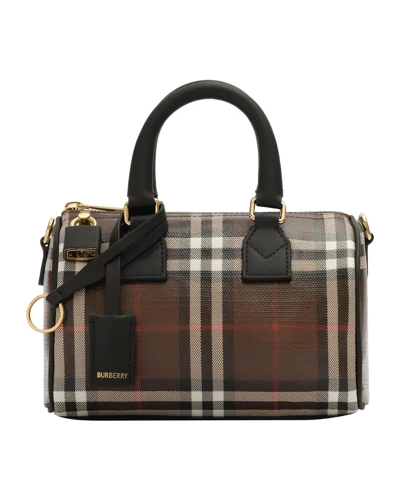 Burberry Mini Check Bowling Bag | Image 1 Burberry Mini Check Bowling Bag | Image 1
