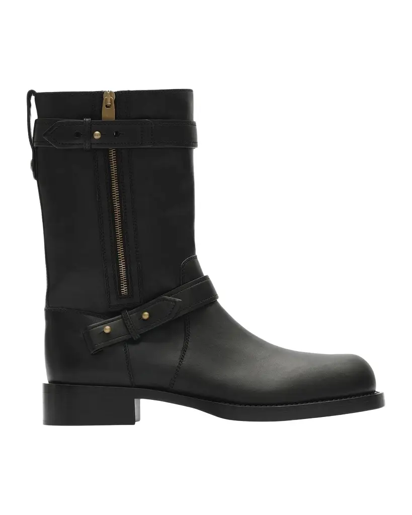 Burberry Men's Kent Leather Biker Boots | Image 1 Burberry Men's Kent Leather Biker Boots | Image 1